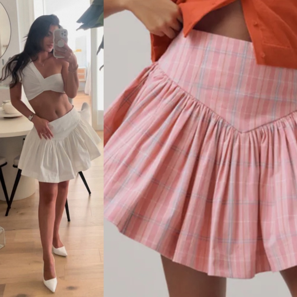 Maeve Basque-Waist Flirty Mini Skort